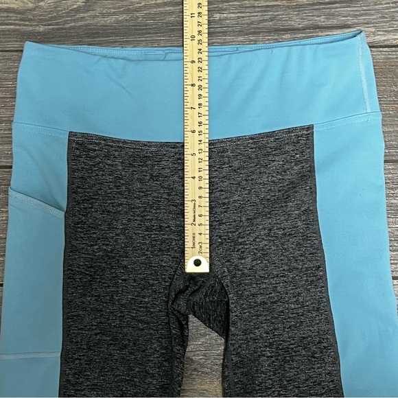 FJ Footjoy Golf Ankle Leggings Women's Size Large Gray Blue 27 Inch Side Pocket - Picture 10 of 15